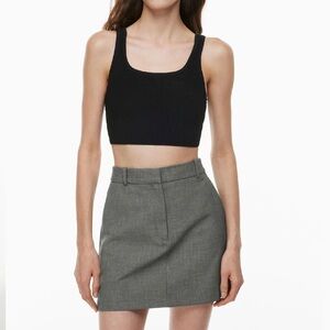 Aritzia Babaton Black Ribbed Women's Top